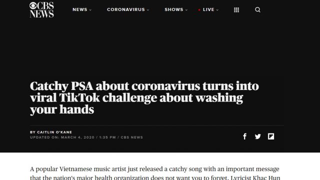 cbs this morning news coronavirus vietnam song