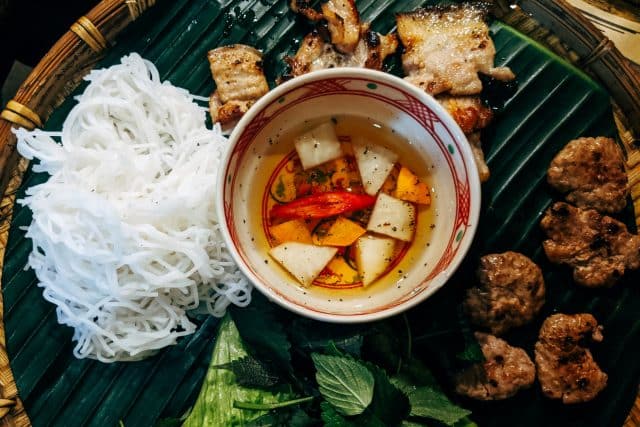 bun cha vietnamese food
