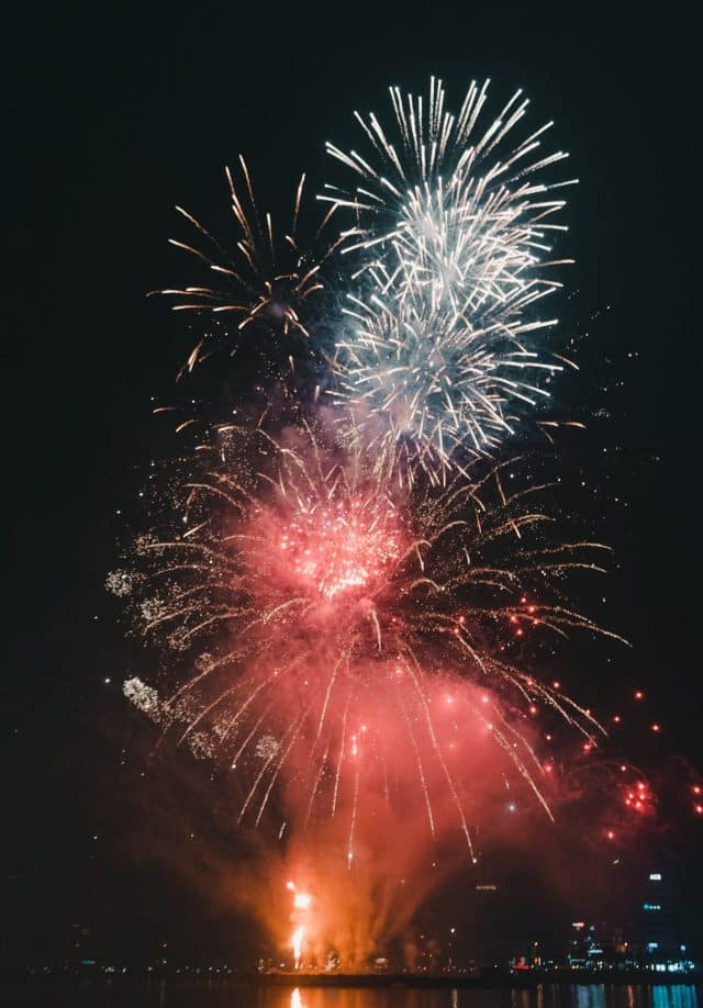 new year fireworks in vietnam