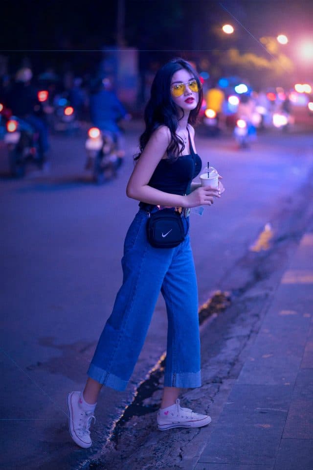 vietnamese woman night time