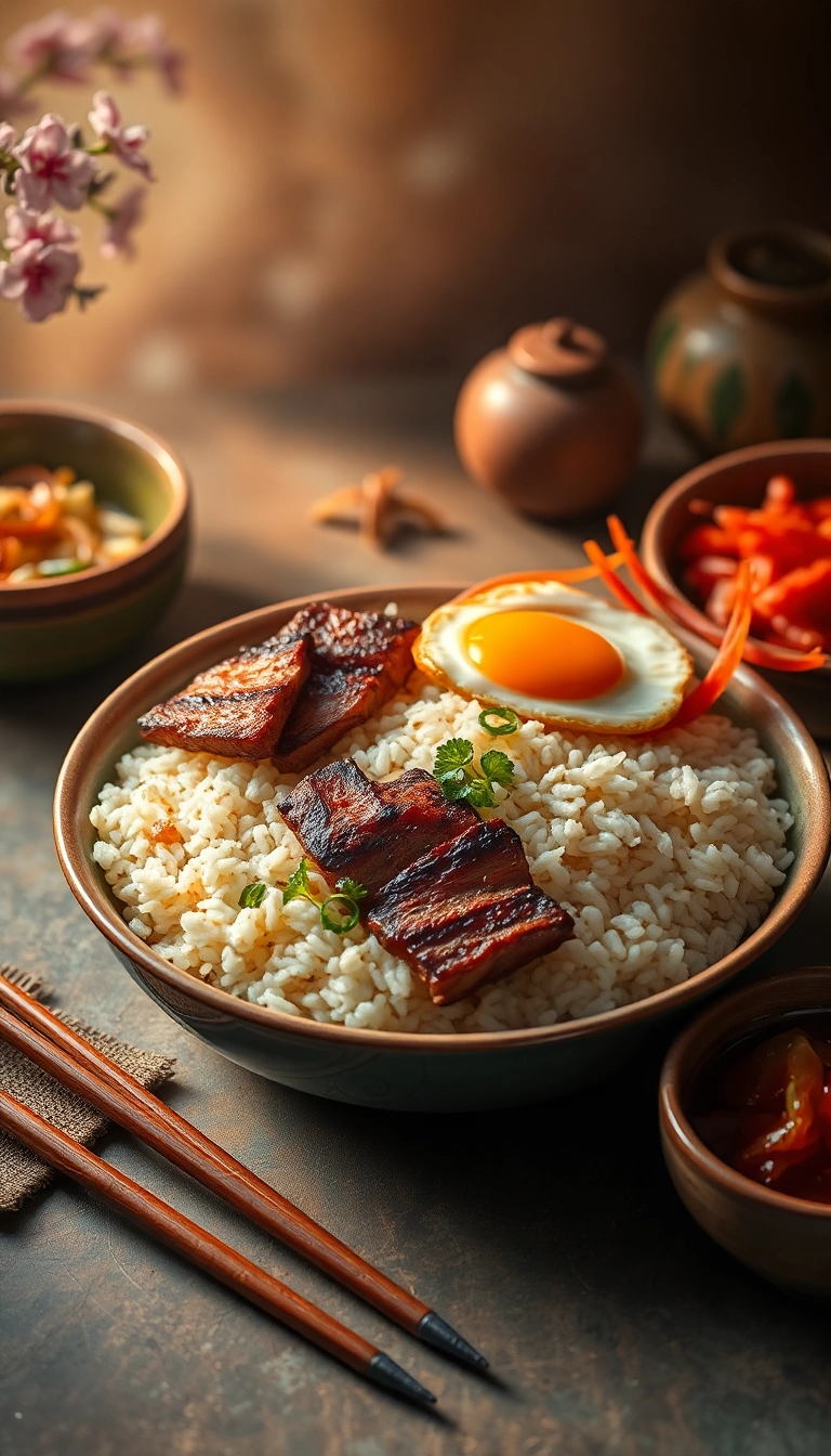 Com Tam broken rice with grilled pork.