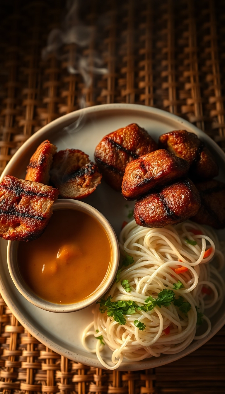 Hanoi Bun Cha: Grilled pork with noodles.