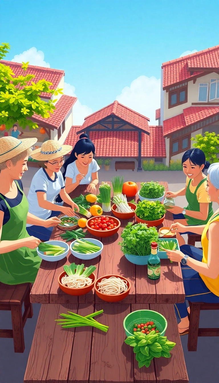 Hanoi cooking class: fresh ingredients, joyful people.