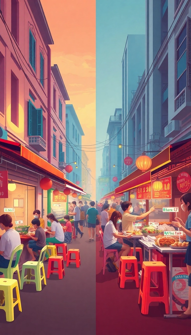 Hanoi & Saigon street food scenes.