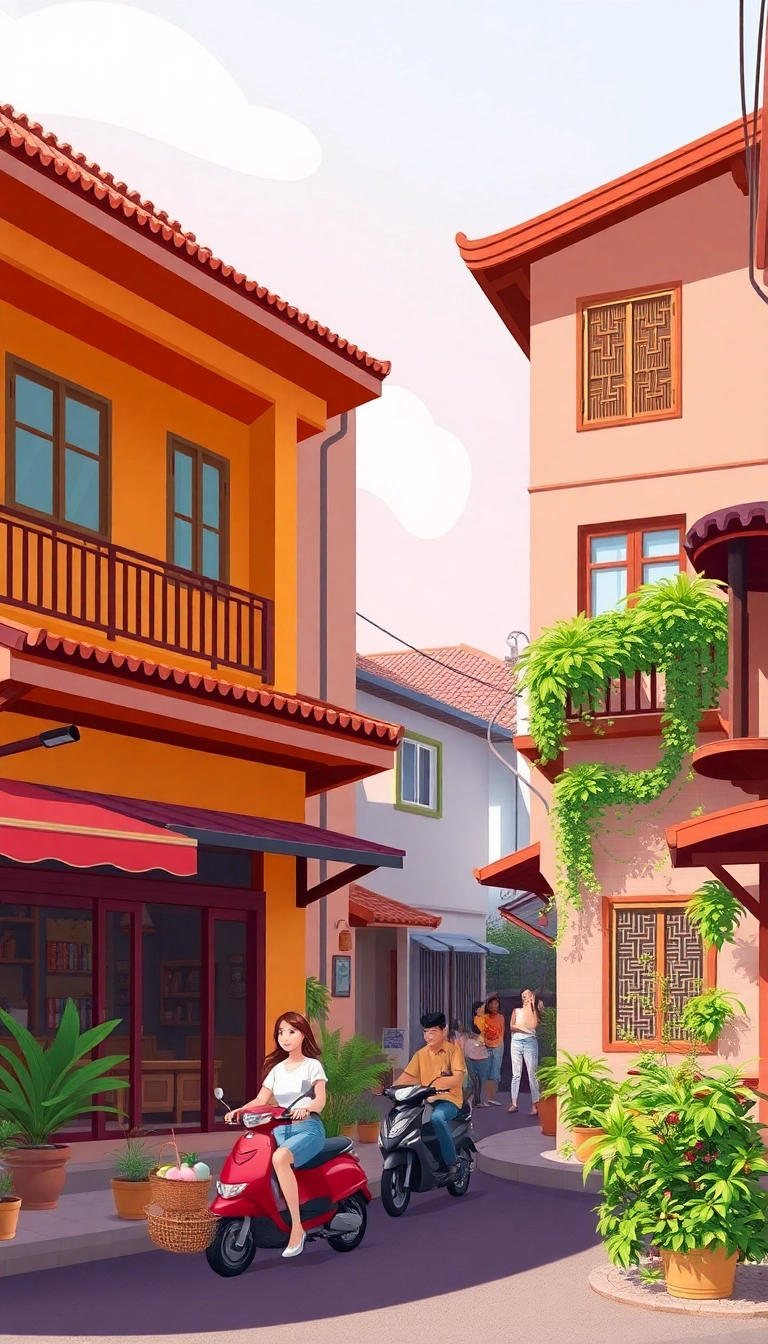 Vietnam street: hostels, homes, daily life.