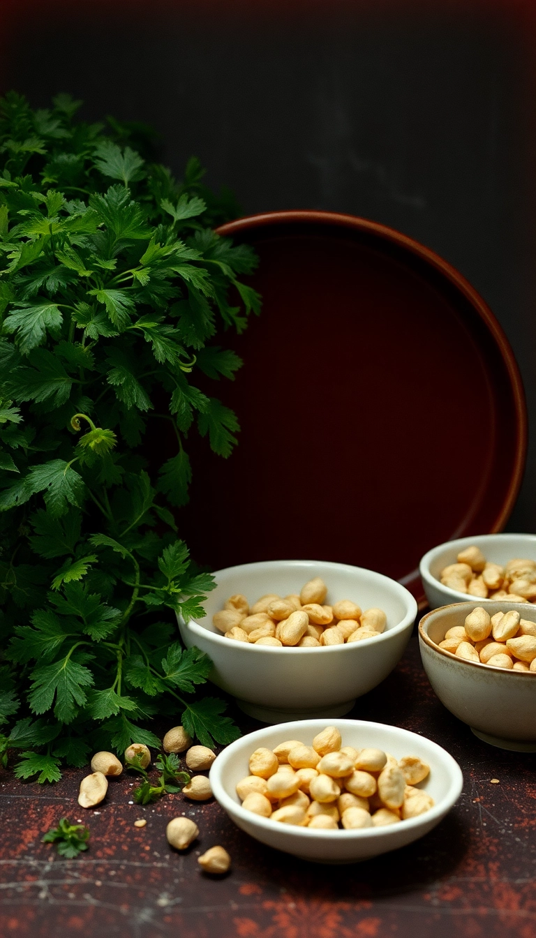 Vietnamese cuisine ingredients, vibrant still life.
