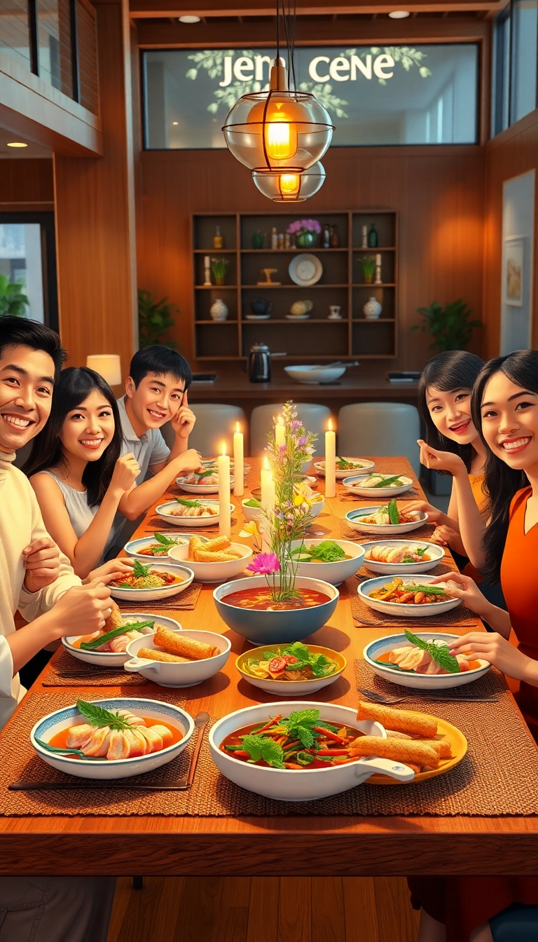 Vietnamese food feast with friends & family.