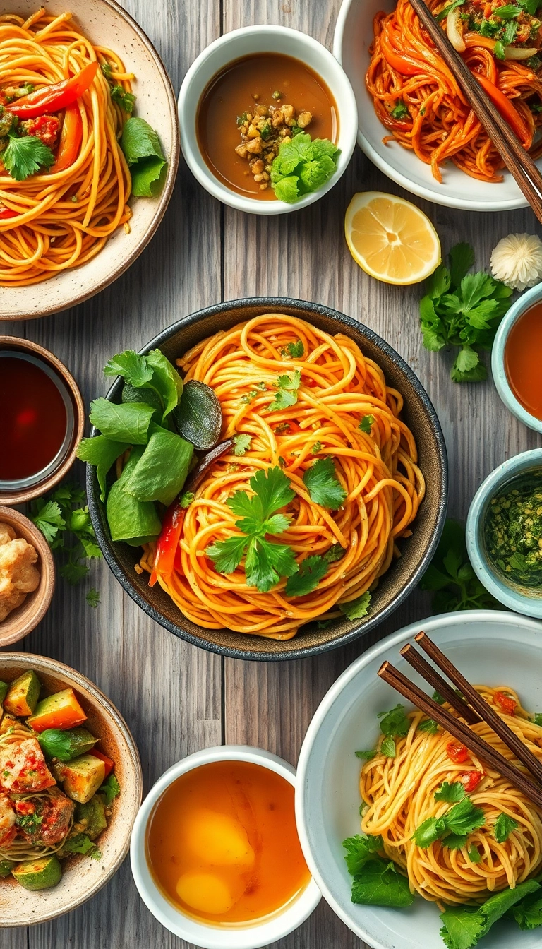 Vietnamese vegetarian food, colorful & fresh.